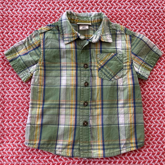 Lot of 3 plaid short sleeved button-down collared shirt for 18-24 months - Picture 6 of 10